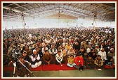 Devotees during morning puja