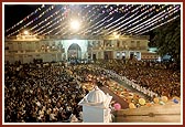 Welcome assembly in mandir precincts