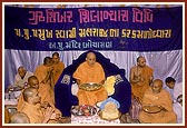 Performs arti during the foundation-stone laying ceremony of the guru shikhars