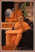 Swamishri conveys Jai Swaminarayan to all after his morning puja 
