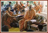 Assembly in the mandir