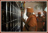 Darshan at Akshar Ordi, residence of Bhagwan Swaminarayan