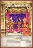Shri Harikrishna Maharaj and Shri Radha-Raman Dev
