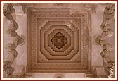 Varieties of ornately carved mandir ceilings