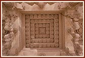 Varieties of ornately carved mandir ceilings