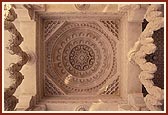 Varieties of ornately carved mandir ceilings