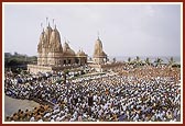 Devotees in the morning puja