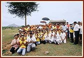 ... with sadhus and devotees