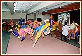 BAPS kishores perform a cultural dance