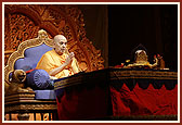 Swamishri engaged in his morning puja