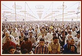 Devotees in the morning puja