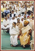 Mahants of several spiritual organizations during puja
