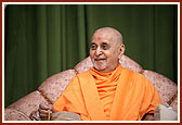 Swamishri in happy, divine mood 