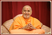 Swamishri in happy, divine mood 