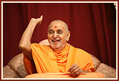 Swamishri in happy, divine mood 