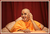 Swamishri in happy, divine mood 