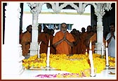 Swamishri at Yogi Smruti Mandir