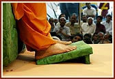 The holy feet of Swamishri