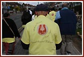 Devotees, young and old, participated in the walk