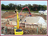 Prayer hall floor pouring   