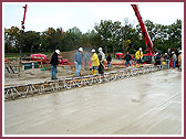 Prayer hall floor pouring 